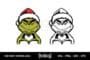 Grinch Hand Love Santa Hat SVG SVGGOOD