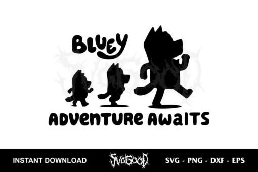ADVENTURE AWAITS BLUEY SVG