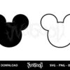 Mickey Mouse Head Silhouette SVG