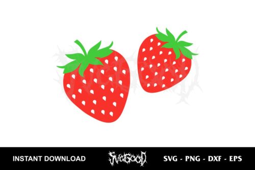 strawberry svg free