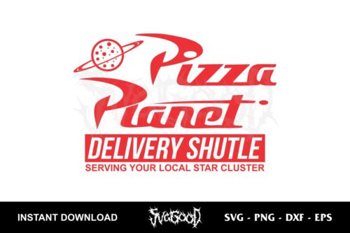 Pizza planet delivery shutle svg