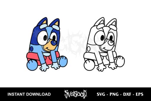 baby bluey svg