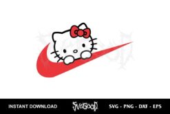 hello kitty swoosh svg
