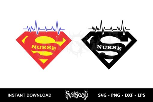 Super Nurse Heartbeat SVG