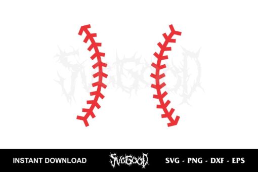 baseball laces svg