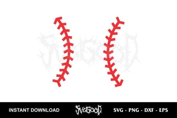 baseball laces svg