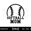 softball mom svg
