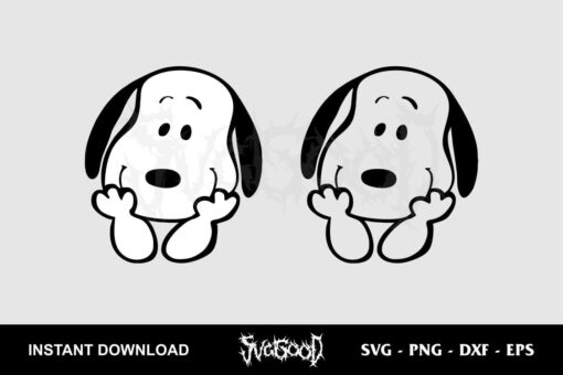 Snoopy Face SVG