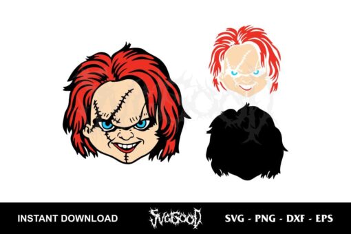Chucky Face SVG Layered