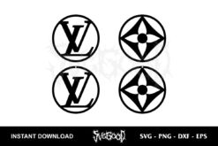 louis vuitton earrings svg