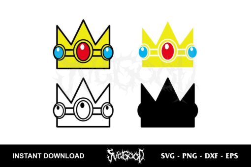 Princess Peach Crown SVG