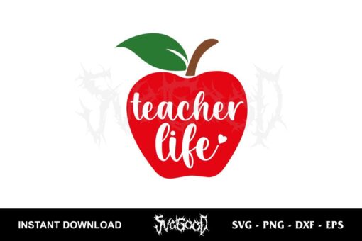 teacher life svg free