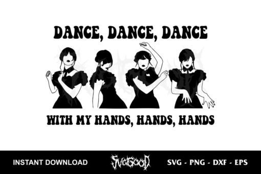 wednesday Addams Dance SVG