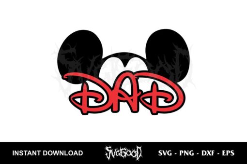 Mickey Mouse Dad SVG