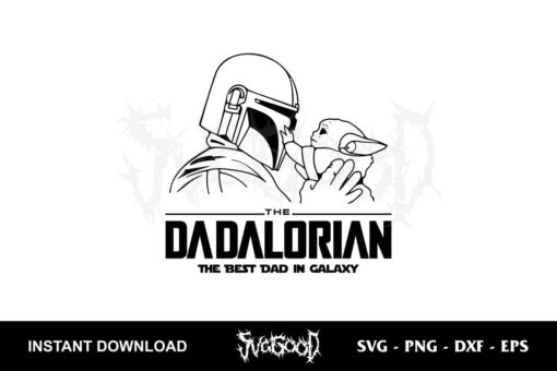 the dadalorian svg the dad in galaxy svg
