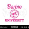 barbie university svg cut file