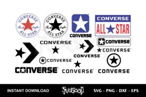 converse logo svg bundle cut file