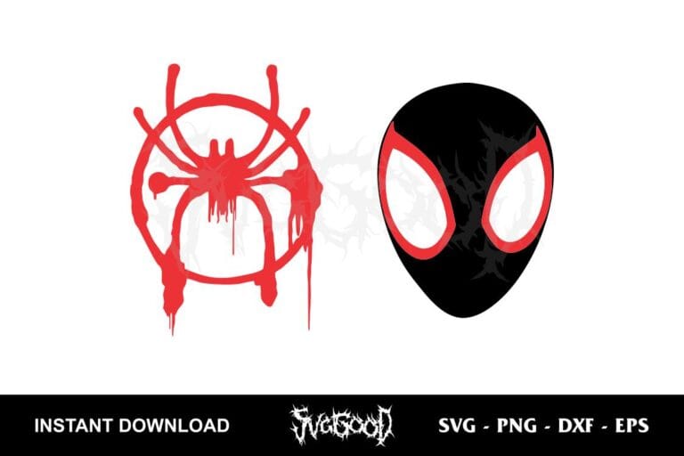 Miles Morales Spiderman Mask SVG - SVGGOOD