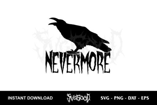 nevermore the raven svg