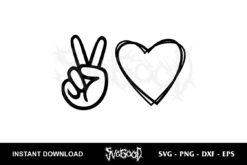 Peace And Love SVG