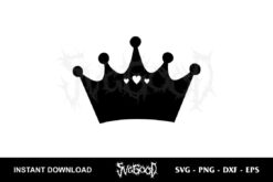 princess crown svg free cut file
