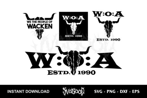 wacken open air logo svg cut file