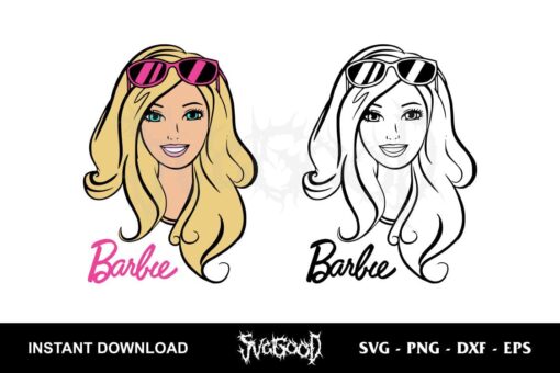 Barbie Head SVG