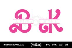 barbie monogram svg
