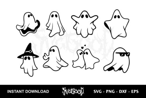 halloween boo ghost svg vector