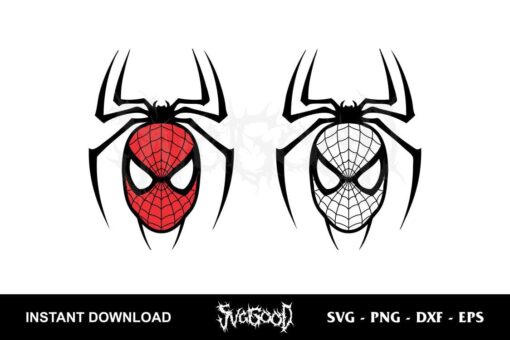 Spiderman Mask Logo SVG