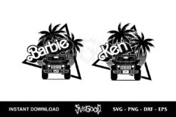 Barbie SVG Barbie Jeep Car SVG
