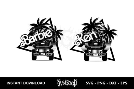 Barbie SVG Barbie Jeep Car SVG