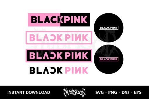 blcakpink logo svg bundle