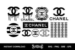 Chanel Logo Drip SVG Bundle