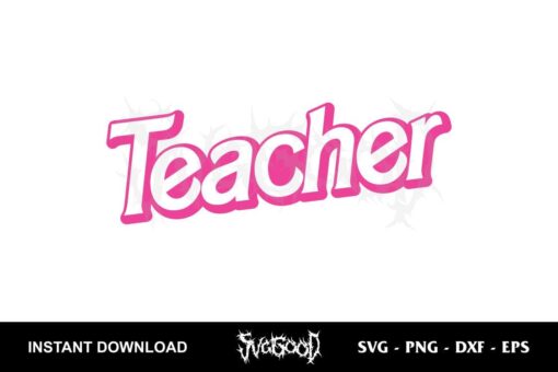 teacher barbie svg