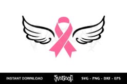 Breast Cancer Angel Wings SVG