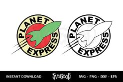 futurama planet express logo svg cricut