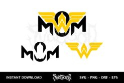 Mom Wonder Woman SVG