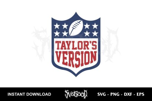 taylor's version football svg