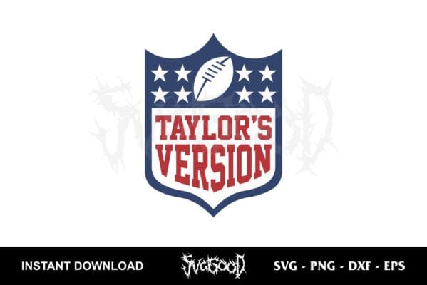 taylor's version football svg