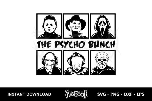 The Psycho Bunch SVG Cricut