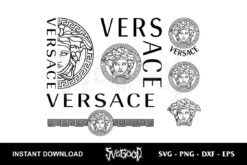 versace logo svg bundle