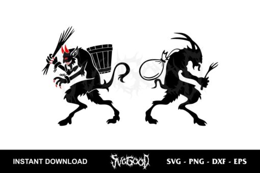 Christmas Merry Krampus SVG Cut File