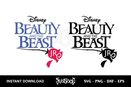 beauty and the beast logo svg cricut
