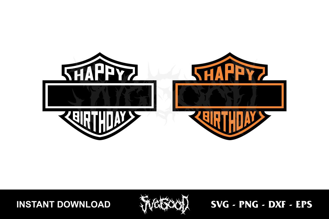 Happy Birthday Harley Davidson SVG Cricut | SVGGOOD