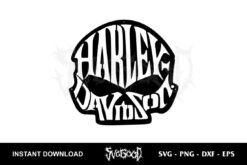Harley Davidson Skull SVG