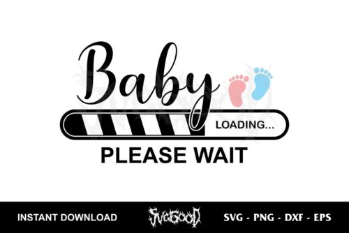 baby loading please wait svg