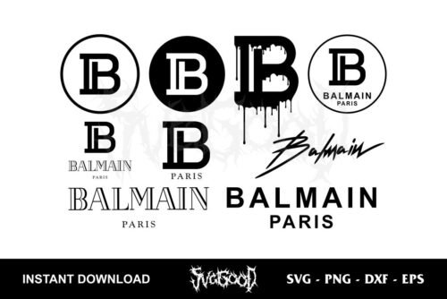 balmain logo svg bundle