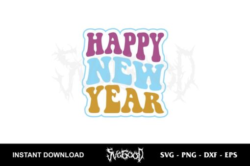happy new year svg free