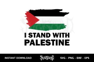 i stand with palestine svg